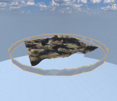 low-poly ring geometry surrounding the environment